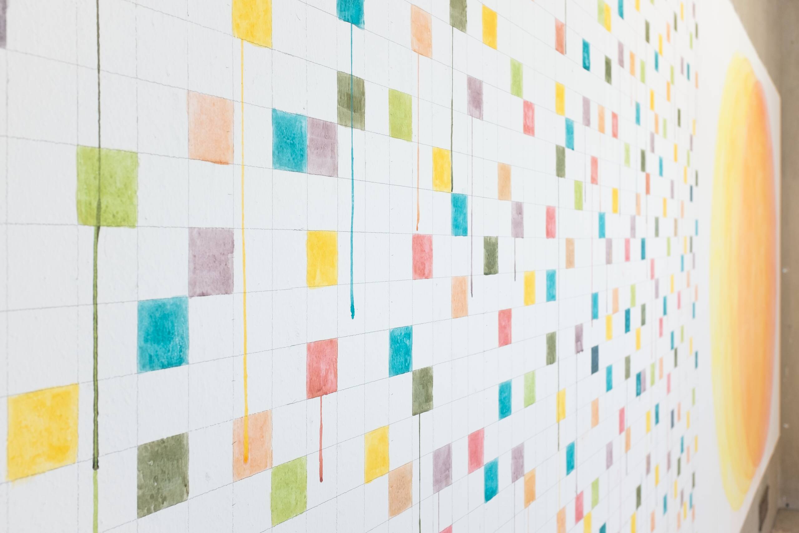 Celestial entropy // Celestial transit, Acrylic paint on wall (created at Villa Lena Artist Residency, permanent installation), 2022
