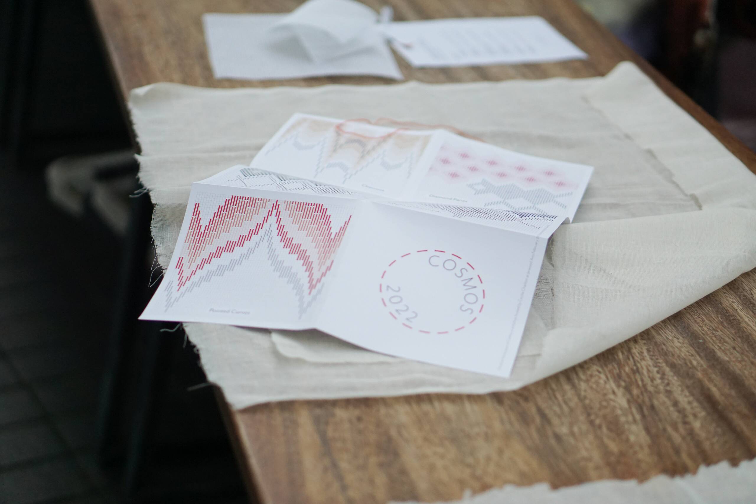 COSMOS, Embroidery workshop with readings held at Jerwood Arts, London UK, 2022