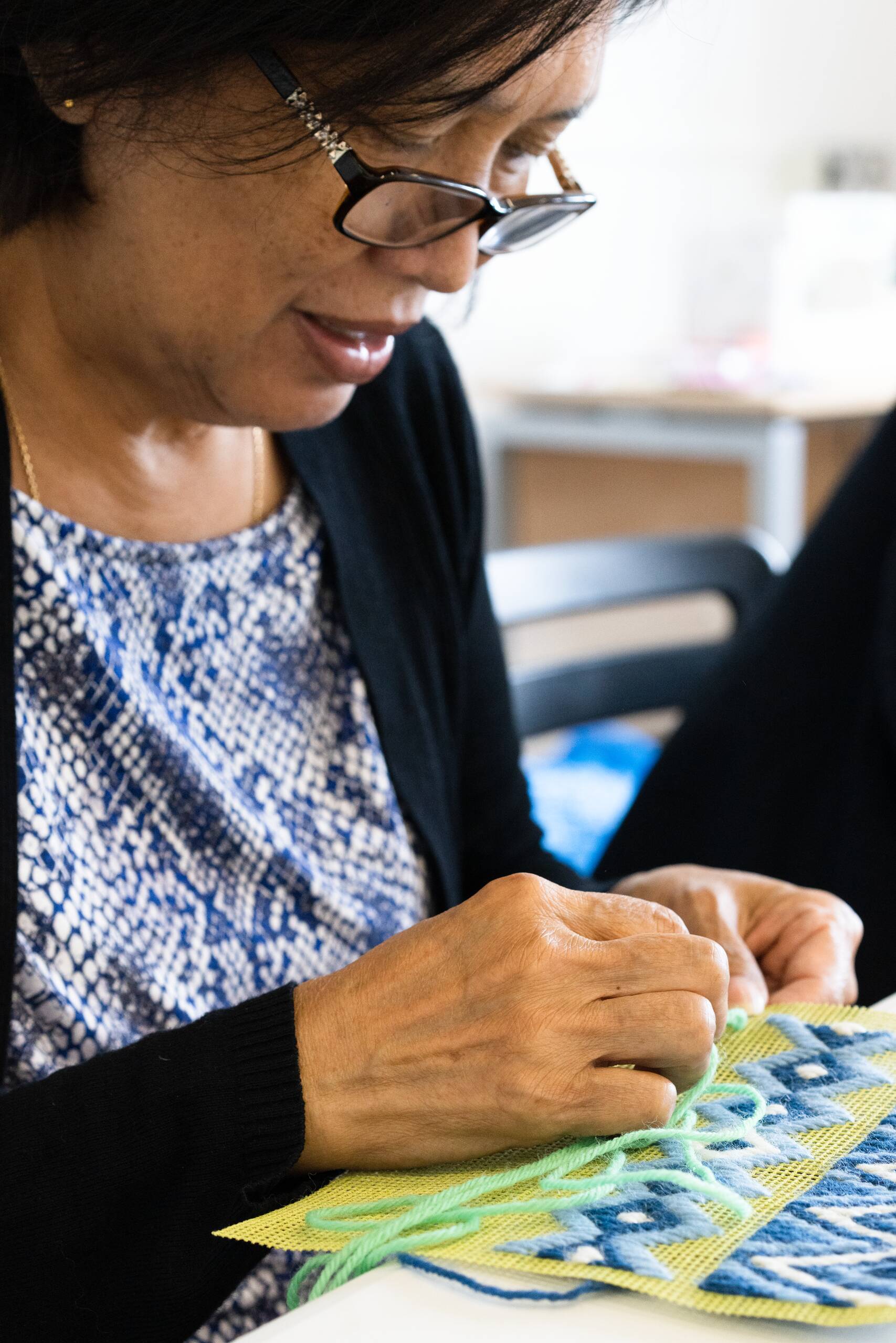 Mammoth Loop: A stitch in time, Series of 15 textile workshops with Redbridge Borough seniors, held at SPACE studios in collaboration with Age UK, London UK, 2021