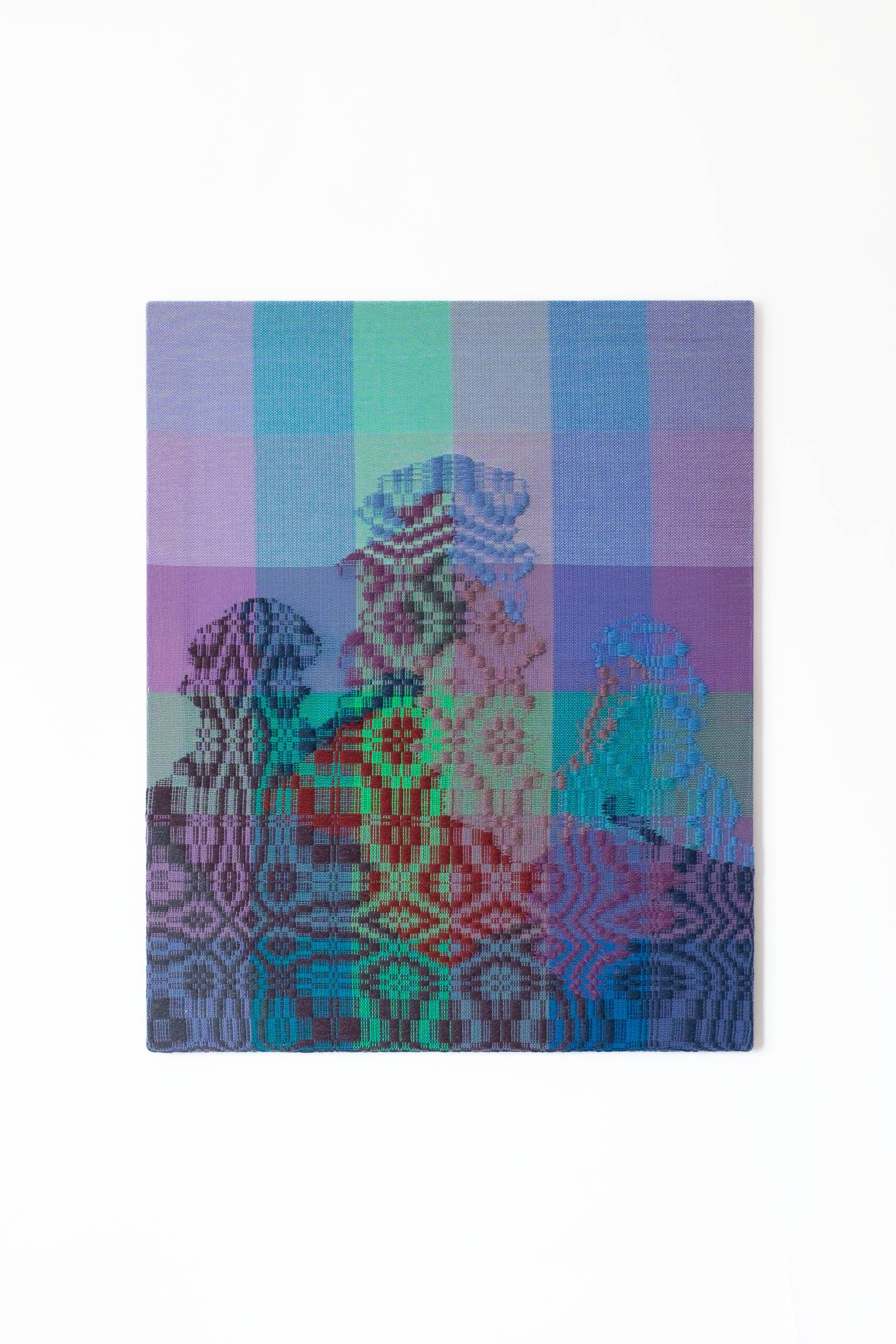 Next, you know what you know [Ocean series, Midnight Zone], Hand-woven cotton and wool yarn, 2023