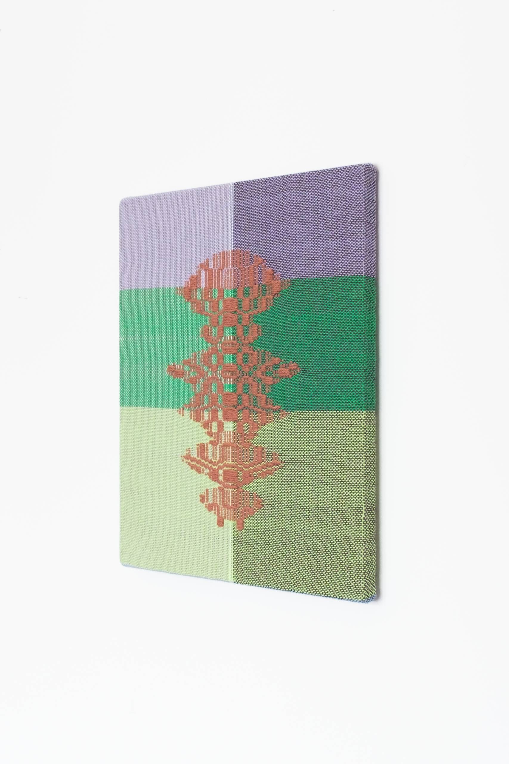 Solitary being [brick], Handwoven cotton and wool yarn, 2022