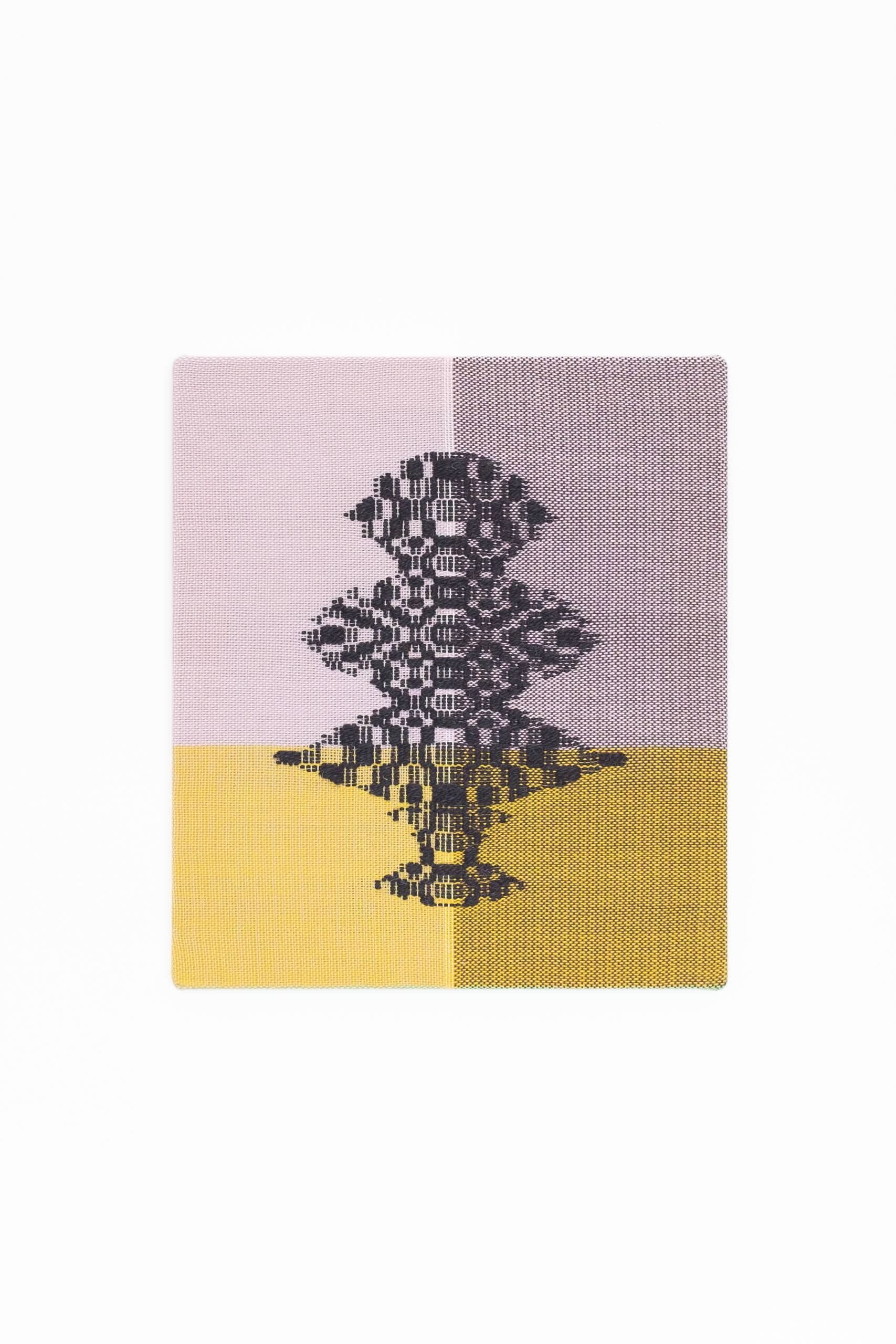 Solitary being [grey], Handwoven cotton and wool yarn, 2022