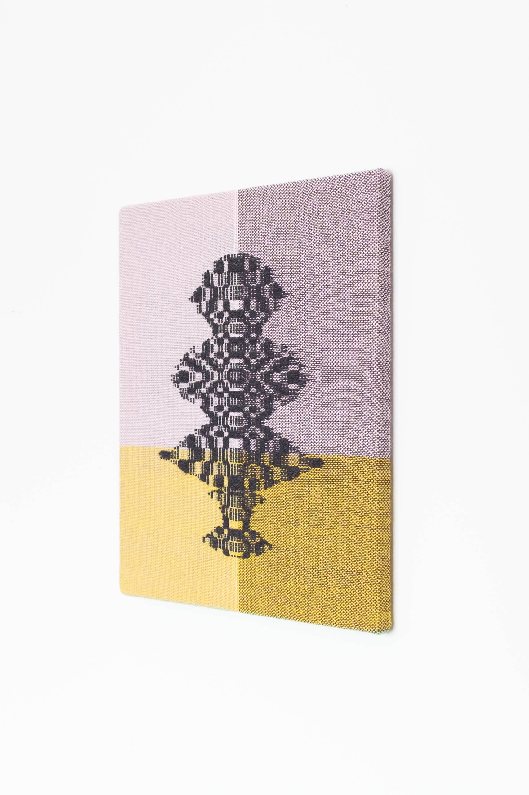 Solitary being [grey], Handwoven cotton and wool yarn, 2022