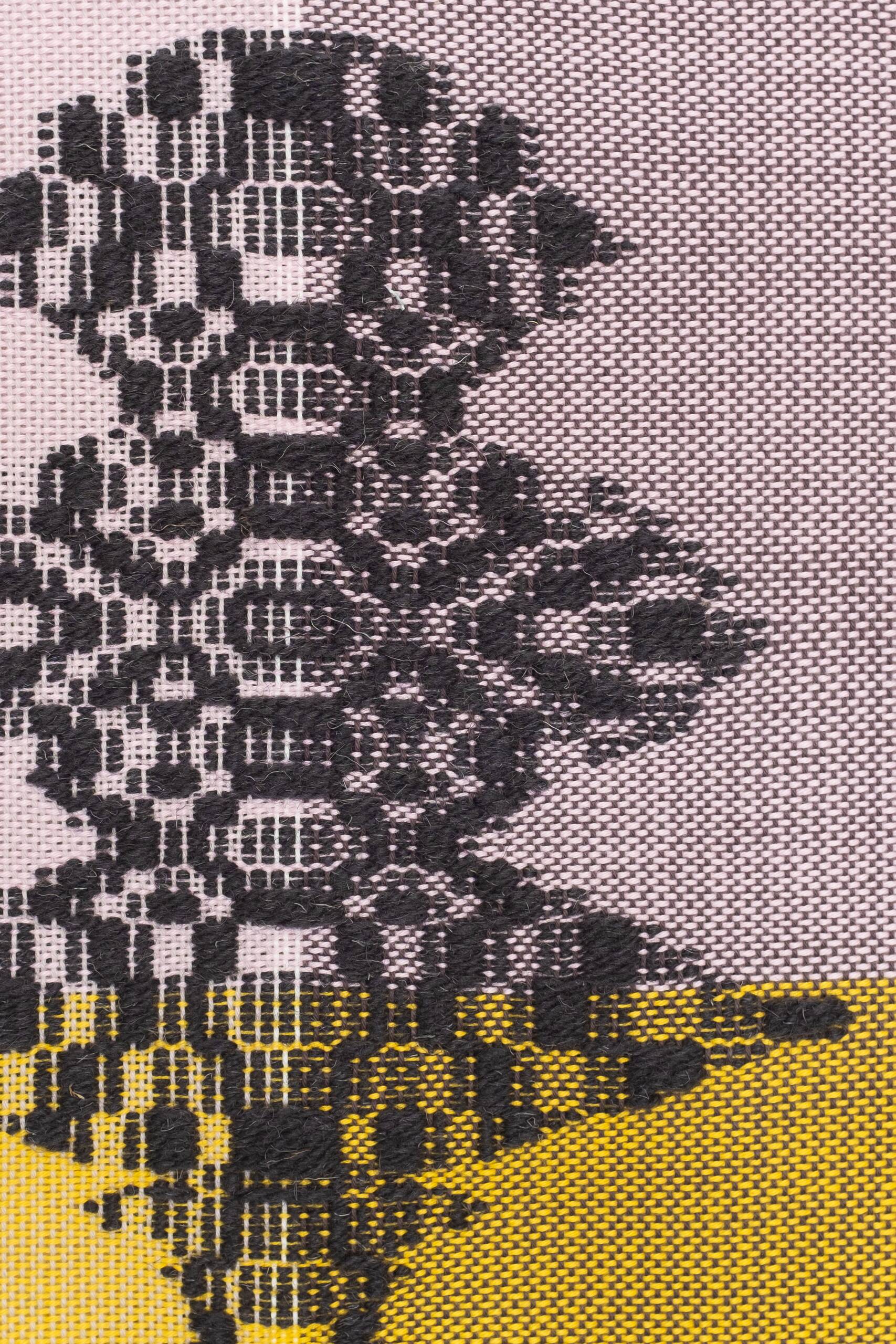 Solitary being [grey], Handwoven cotton and wool yarn, 2022