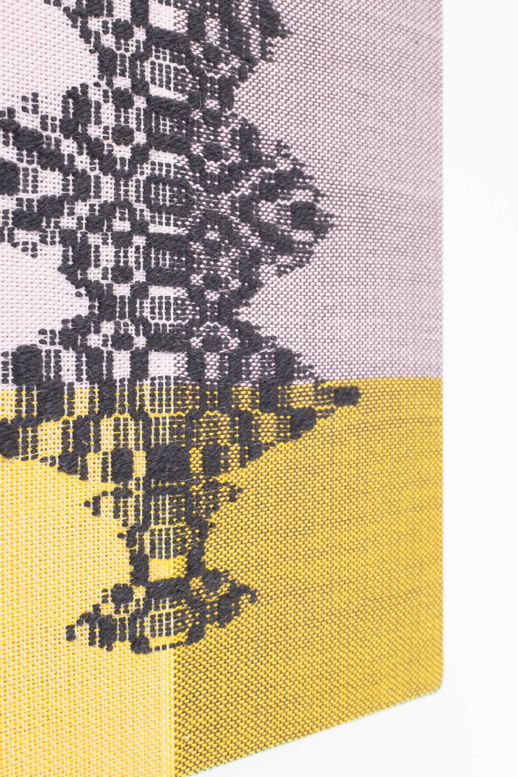 Solitary being [grey], Handwoven cotton and wool yarn, 2022