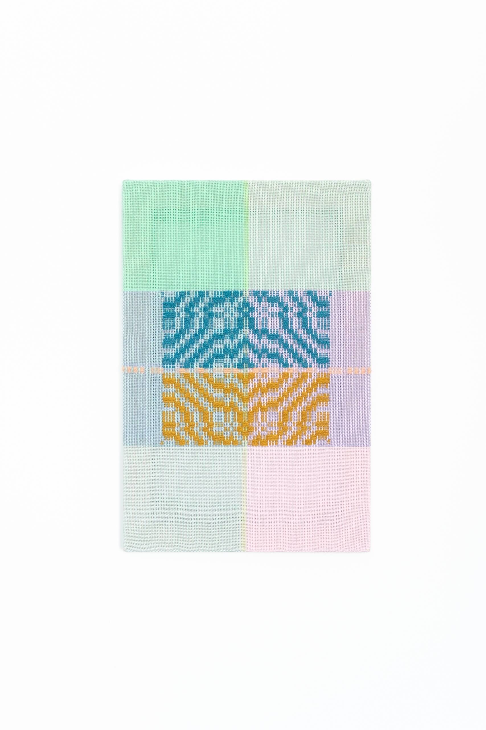 Thought-form [square], Handwoven cotton and wool yarn, 2022