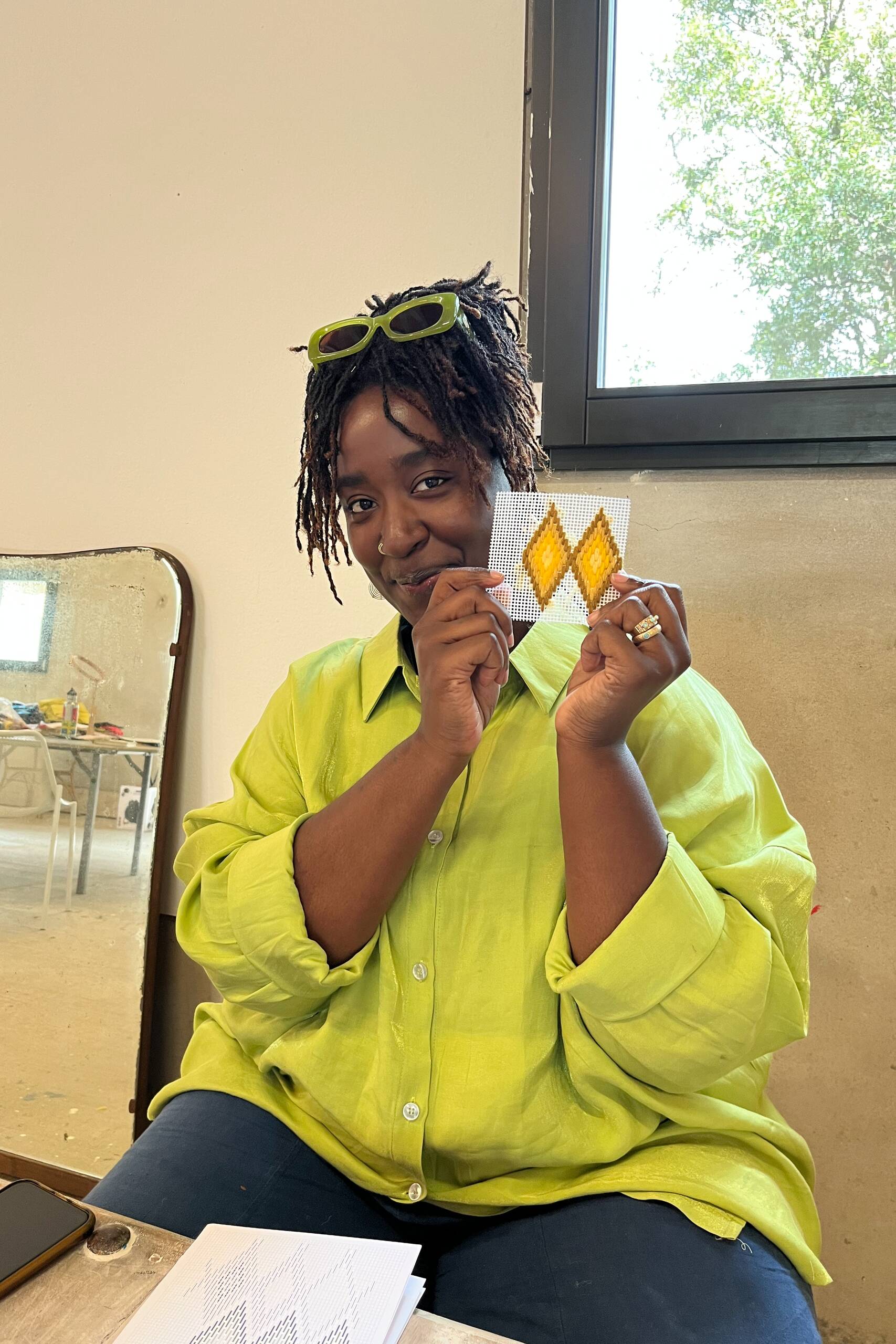Villa Lena workshops, Series of 12 embroidery workshops held at Villa Lena as part of the Villa Lena Artist Residency, Tuscany Italy, 2022