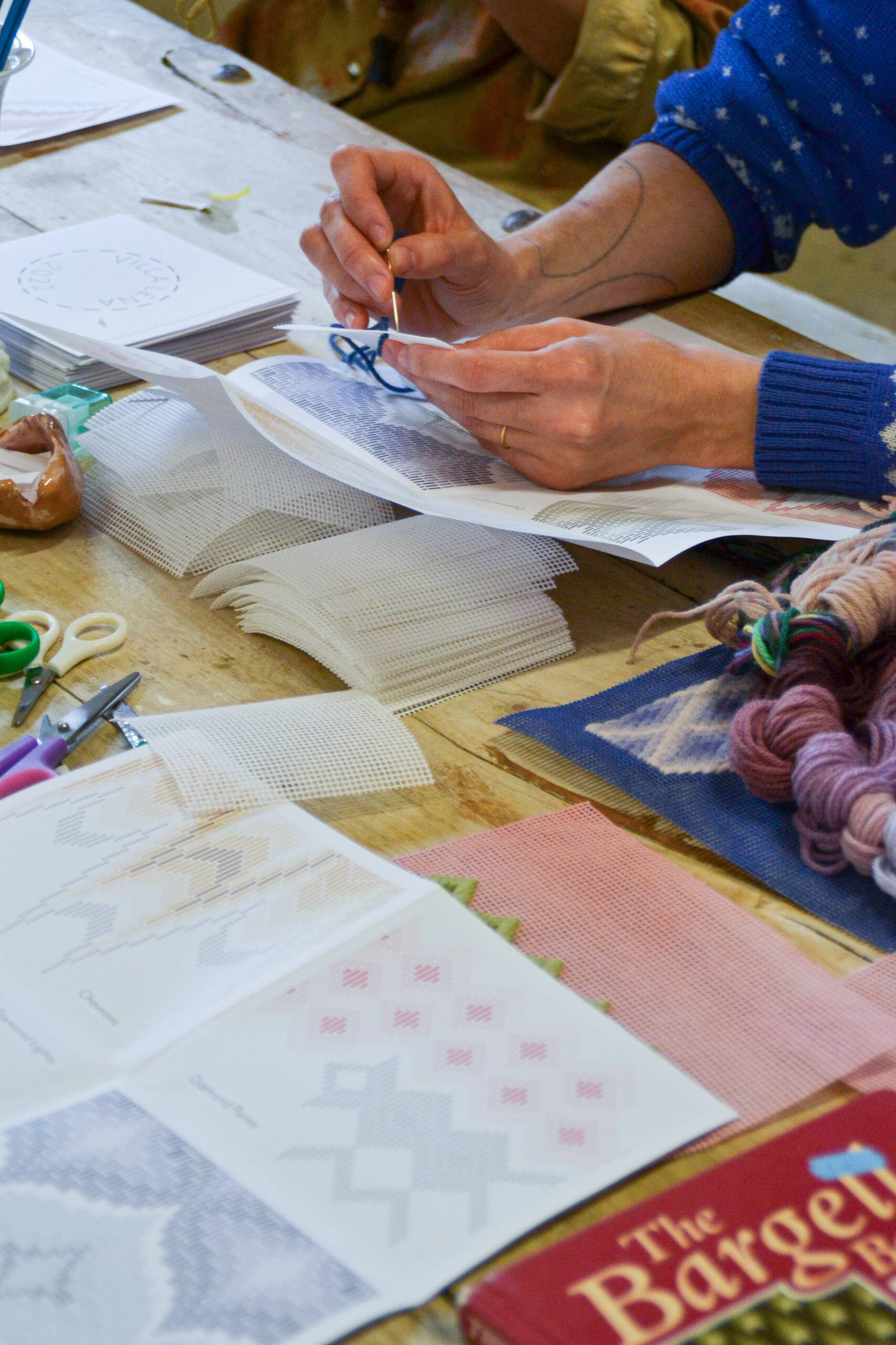 Villa Lena workshops, Series of 12 embroidery workshops held at Villa Lena as part of the Villa Lena Artist Residency, Tuscany Italy, 2022