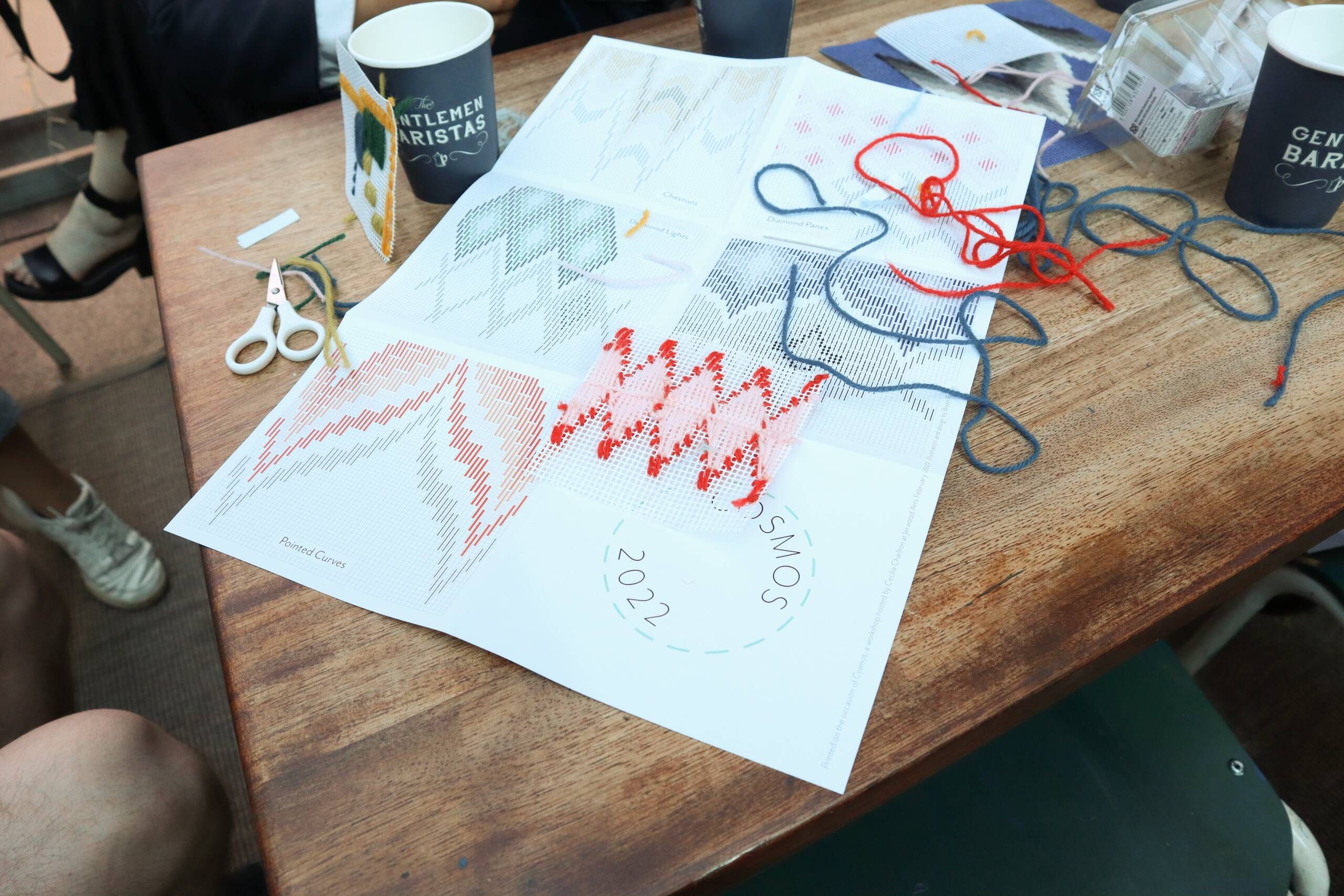 Youth workshop, Bargello workshop with secondary school students held at Jerwood Arts, London UK, 2022